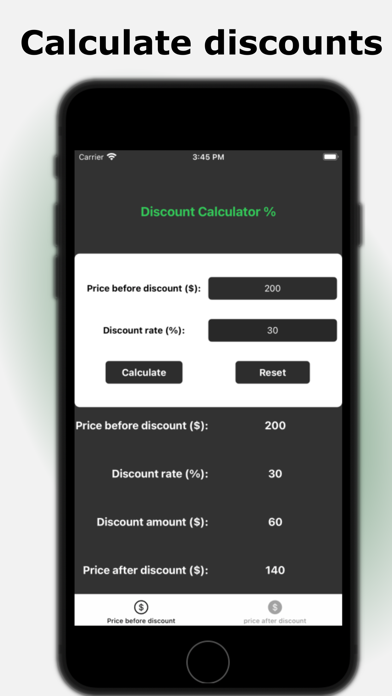 Discount Calc. Screenshot