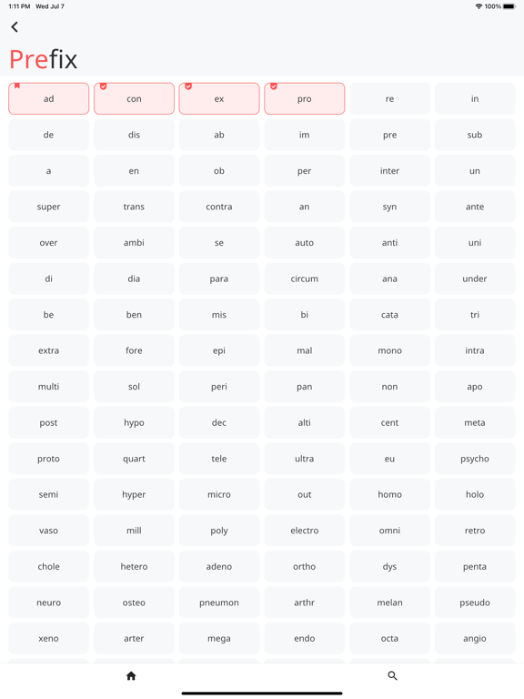 Screenshot #5 pour WordBranch -Prefix/Root/Suffix