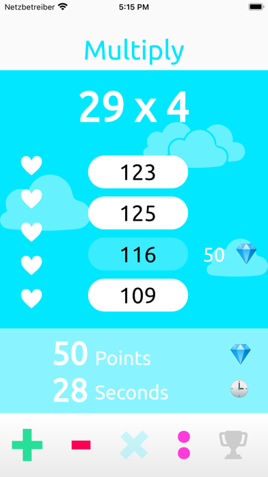 Math Training Game Screenshot