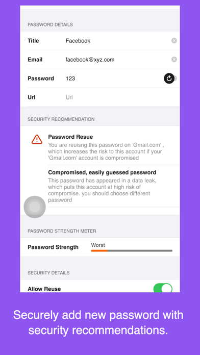 Password Hotpot Screenshot