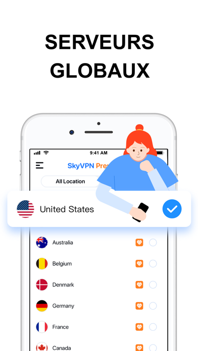 Screenshot #2 pour SkyVPN - Proxy VPN illimité