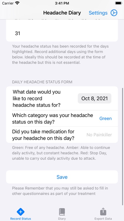 Headache Diary