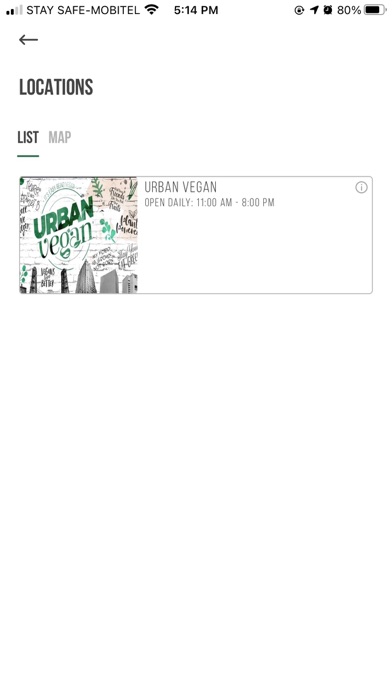 My Urban Vegan App Screenshot