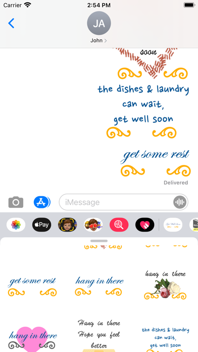 get well soon stickers! Screenshot