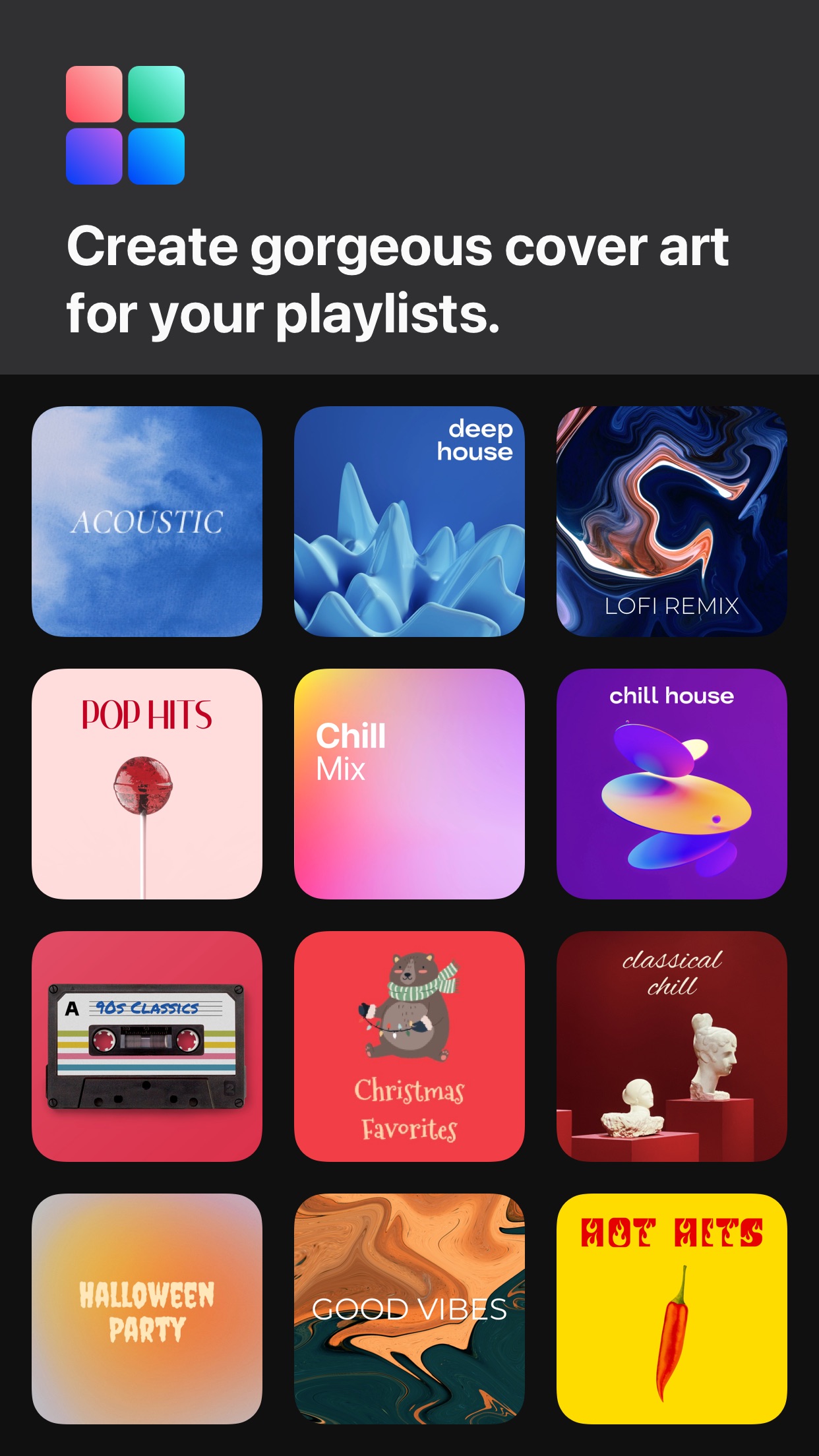 Screenshot do app Denim - Playlist Cover Maker