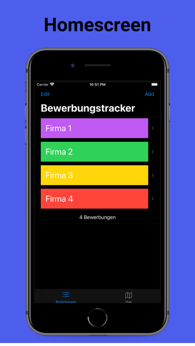 BewerbungsTracker Screenshot