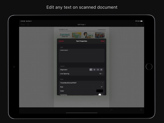 PDF Eye Pro Scanner iPad app afbeelding 4