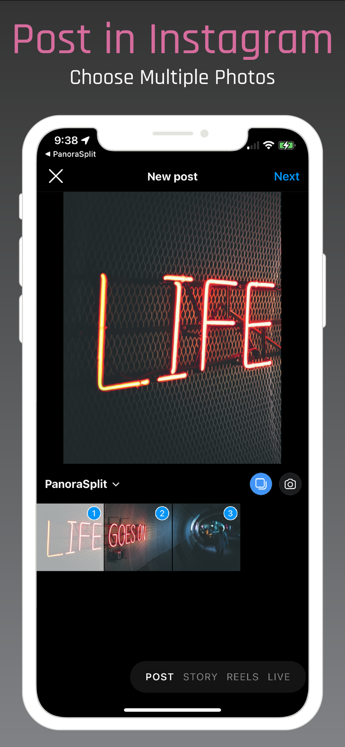PanoraSplit for Instagram