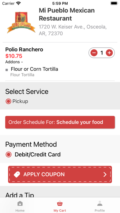 Mi Pueblo - Mexican Restauran Screenshot