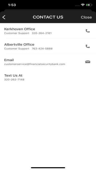 Financial Security Bank Mobile Screenshot