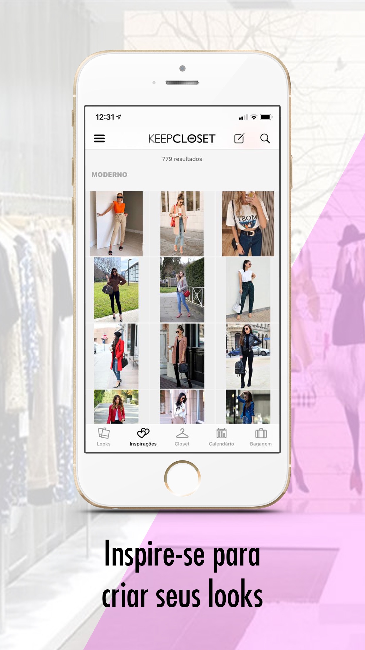 Screenshot do app KeepCloset