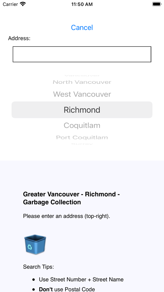 #2. Vancouver Area Garbage Collect (iOS) 由: Mohanjit Grewal