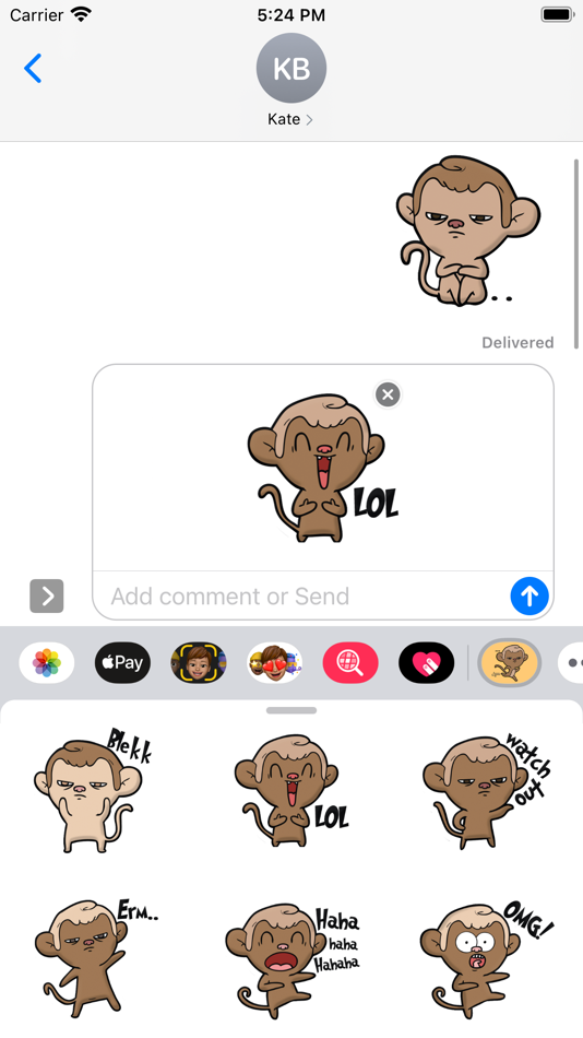 Monkey Emotion Stickers - 1.0 - (iOS)