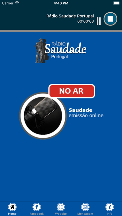 Screenshot #1 pour Rádio Saudade Portugal
