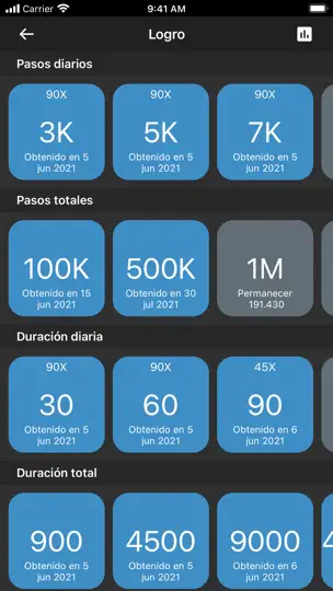 Captura de pantalla de Podómetro Plus en iPhone 6