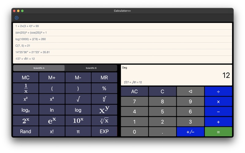 Screenshot #2 pour Calculator++