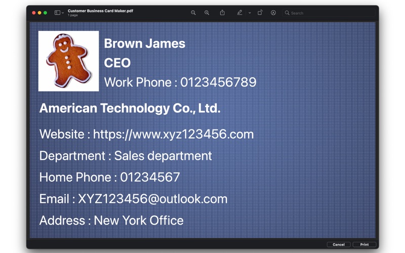 customer business card maker iphone screenshot 4