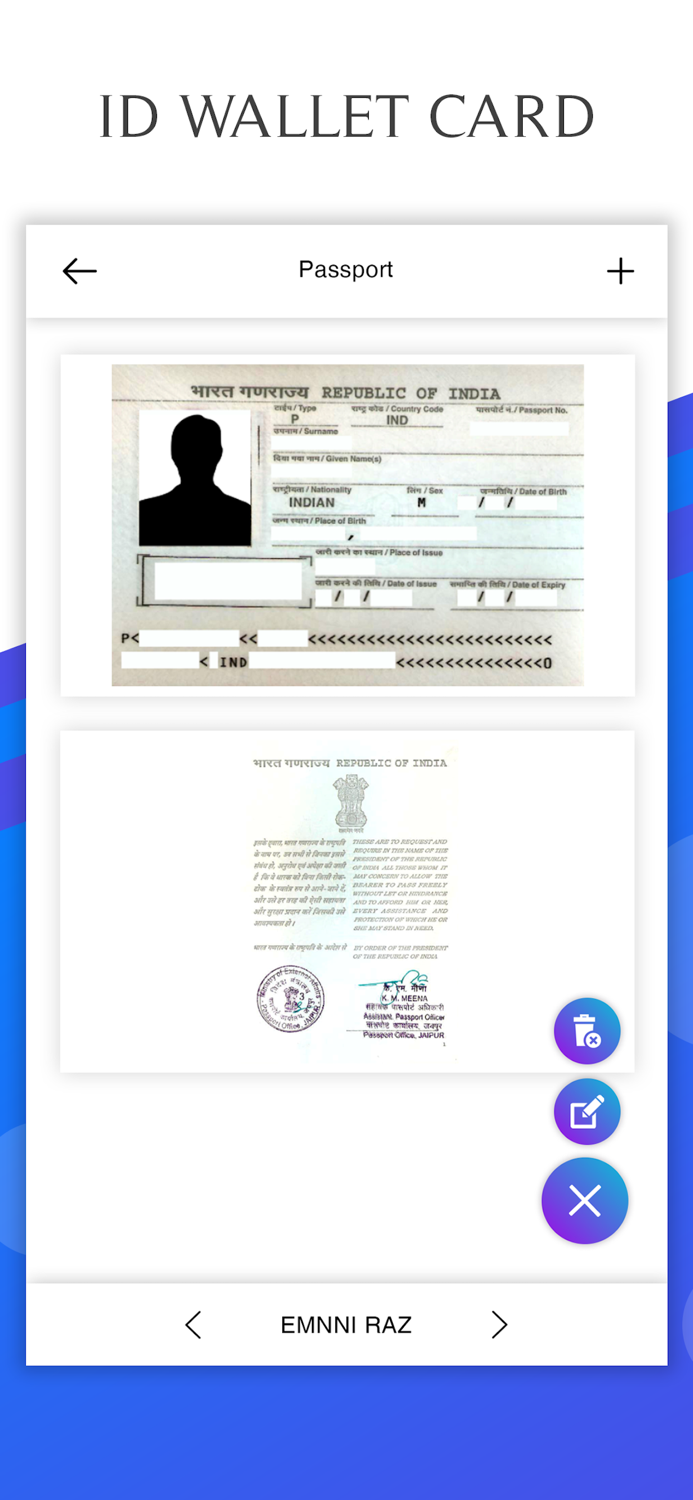 ID Proof and Card Mobile Wallet