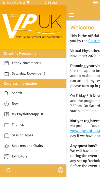 Virtual Physiotherapy UK 2021 Screenshot