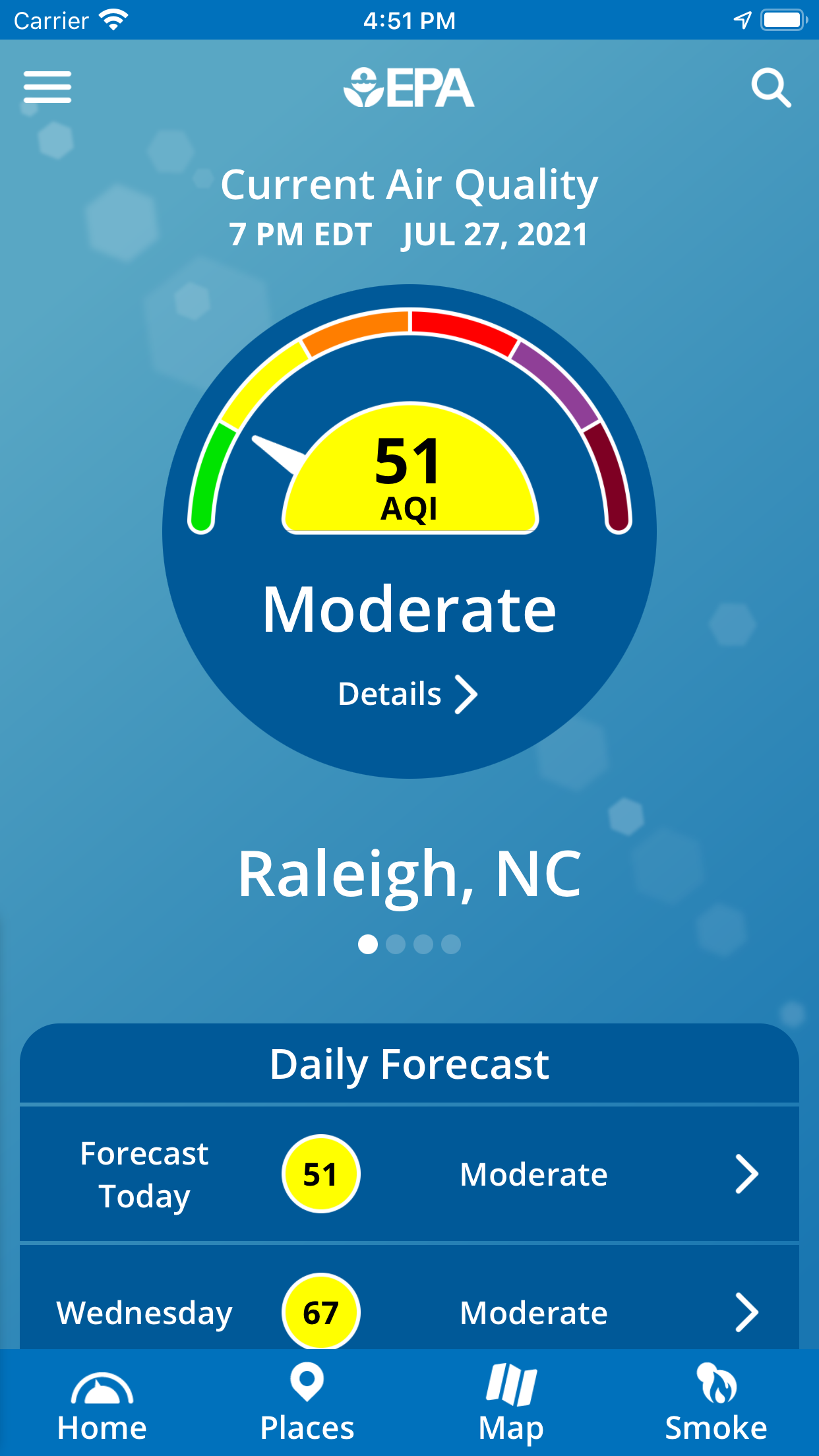 EPA AIRNow screenshot 1