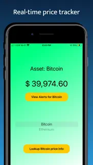 bitalert: bitcoin, ether alert iphone screenshot 1