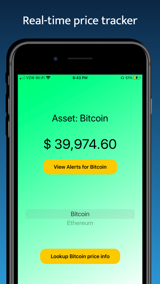 #1. BitAlert: Bitcoin, Ether Alert (iOS) 由: Renaissance Apps LLC