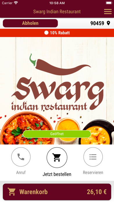 Swarg Indian Restaurant Screenshot