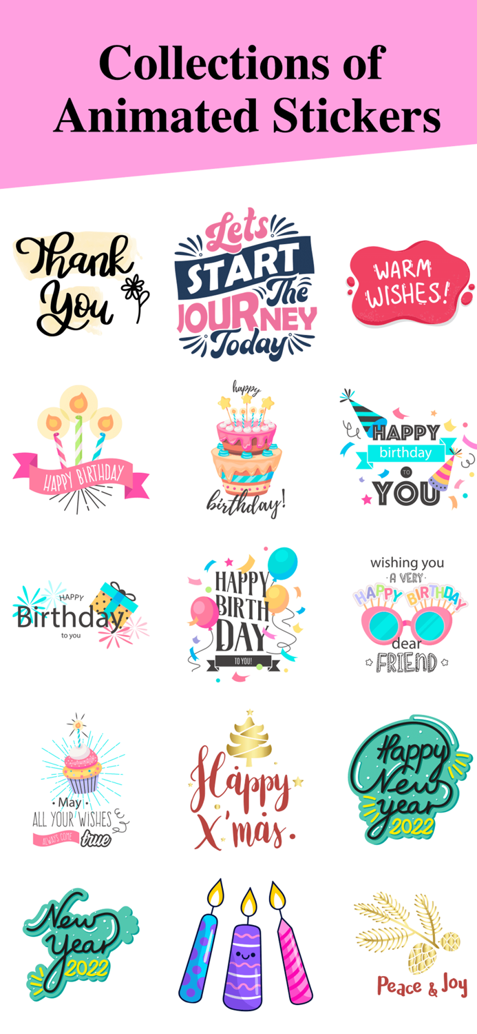 Animated Wishes Stickers Pack