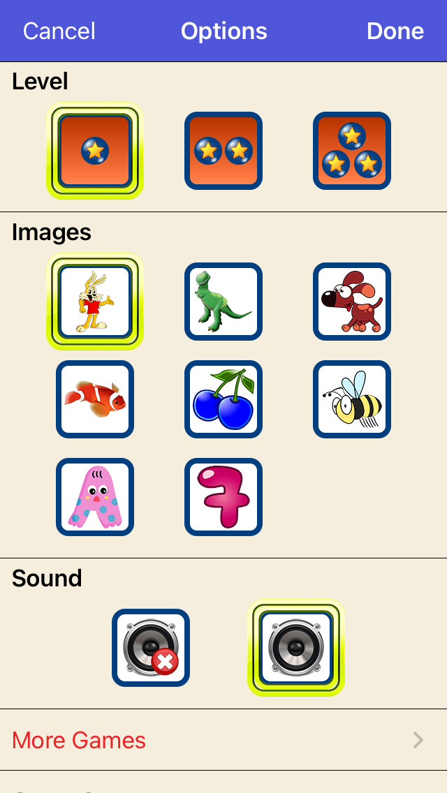 Memory Games with Animals