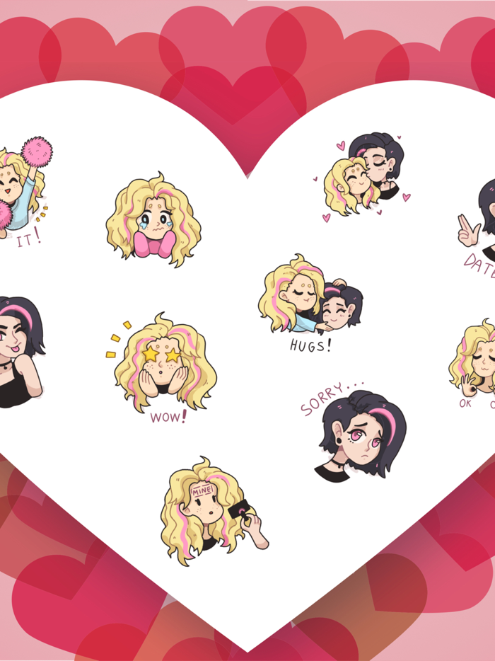 Lesbian lgbt stickers PINK