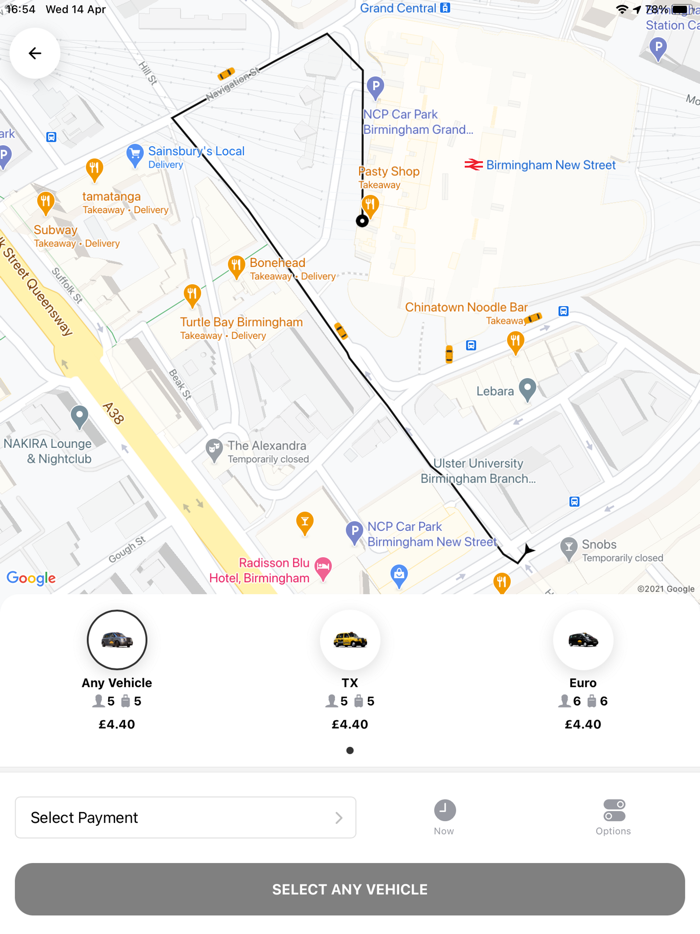 T.O.A Taxis Birmingham