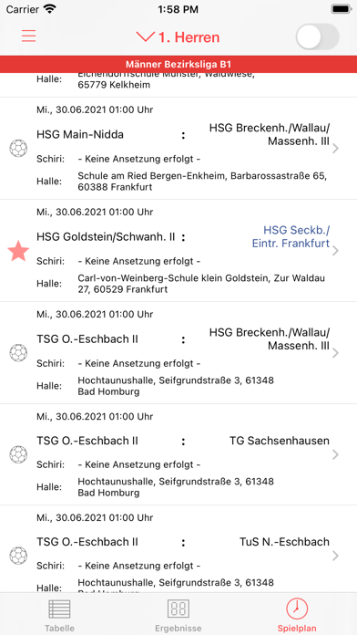Eintracht Frankfurt Handball Screenshot