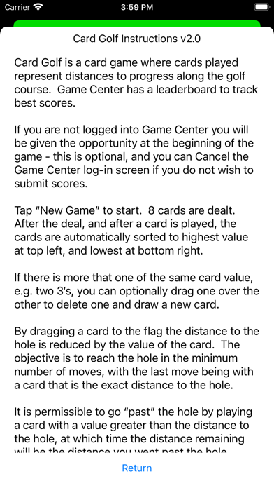 Card Golf Screenshot