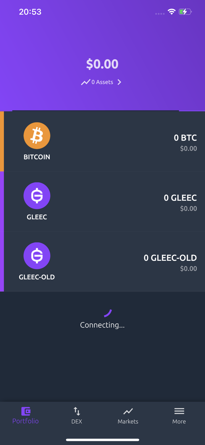 GleecDEX wallet