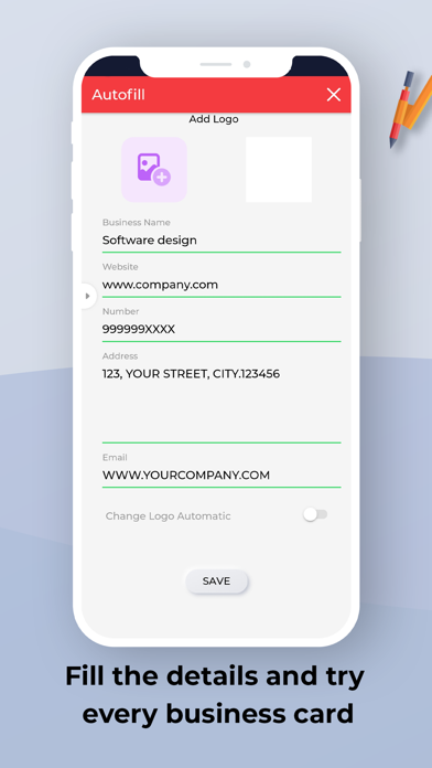 business card creators Screenshot