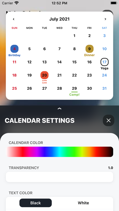 MAKE CALENDAR Screenshot