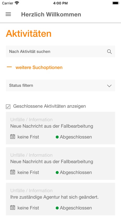 mySuva Unfallabwicklung