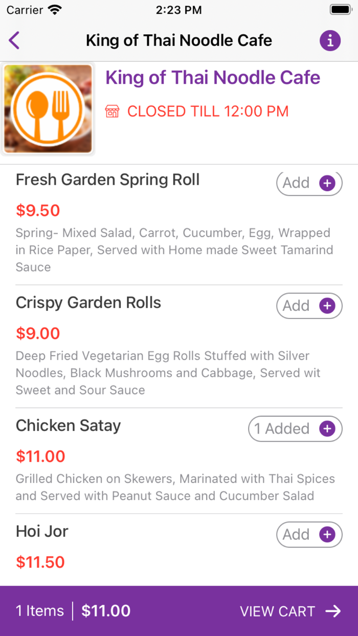 King of Thai Noodle Cafe