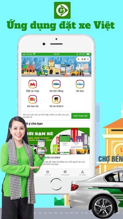 GV - Đặt xe hơi, Car Bike Taxi