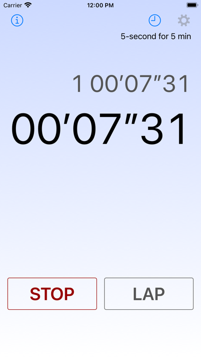 Screenshot #1 pour Voice Over Stopwatch