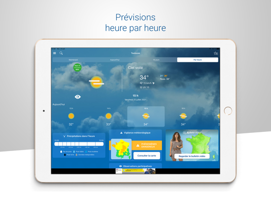 Météo-France iPad app afbeelding 3