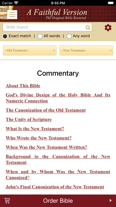 A Faithful Version Bible Screenshot