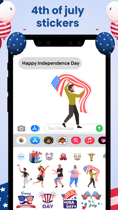 4th July Stickers Screenshot