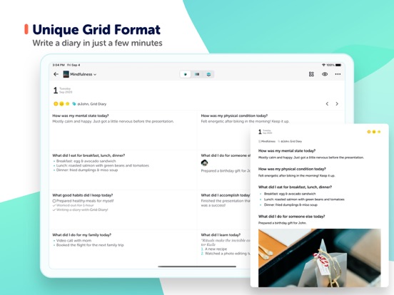 Grid Diary - Journal, Planner iPad app afbeelding 2