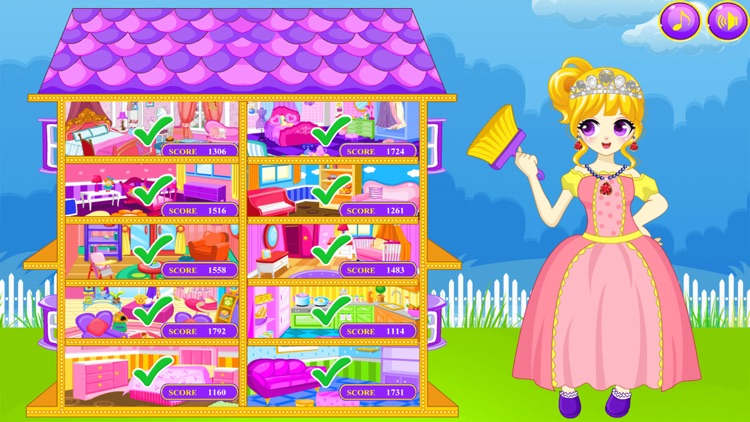 Princess Cleaning Rooms Game screenshot-3