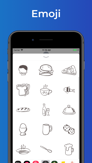 Screenshot #2 pour Eat & Food - emoji & stickers
