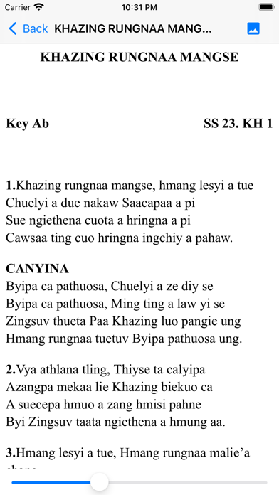 Lutuv Hymnal Screenshot