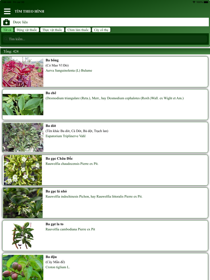 Tra cứu Động vật Thực vật