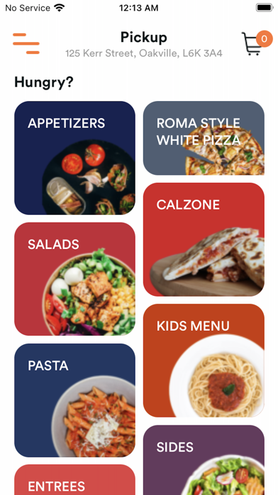 Justino's Wood Oven Pizza Screenshot