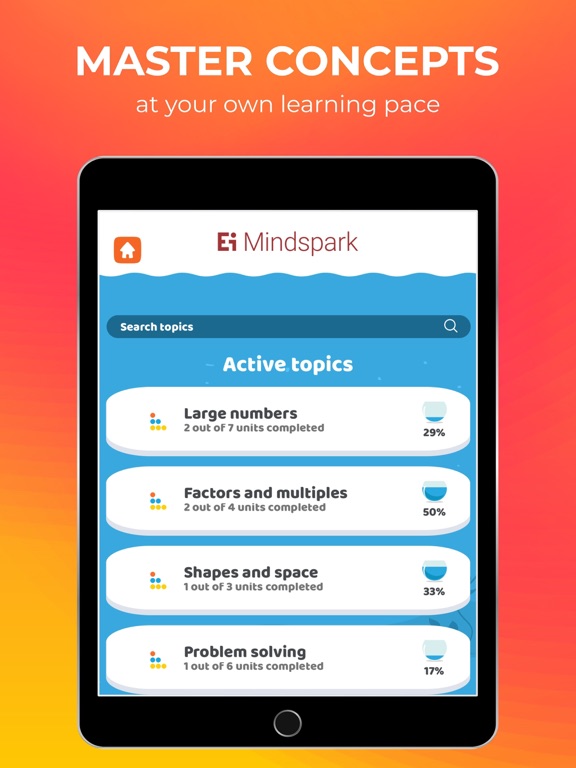 Ei Mindspark Learning App iPad screenshot 1 - Education app